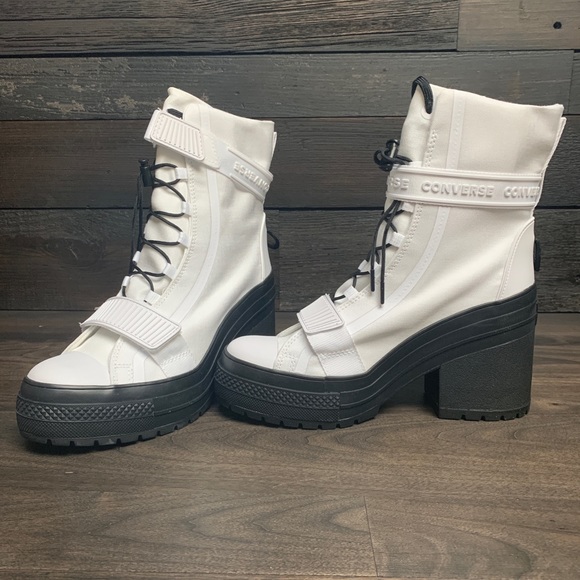 converse high tops heels
